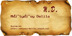 Mátyásy Delila névjegykártya